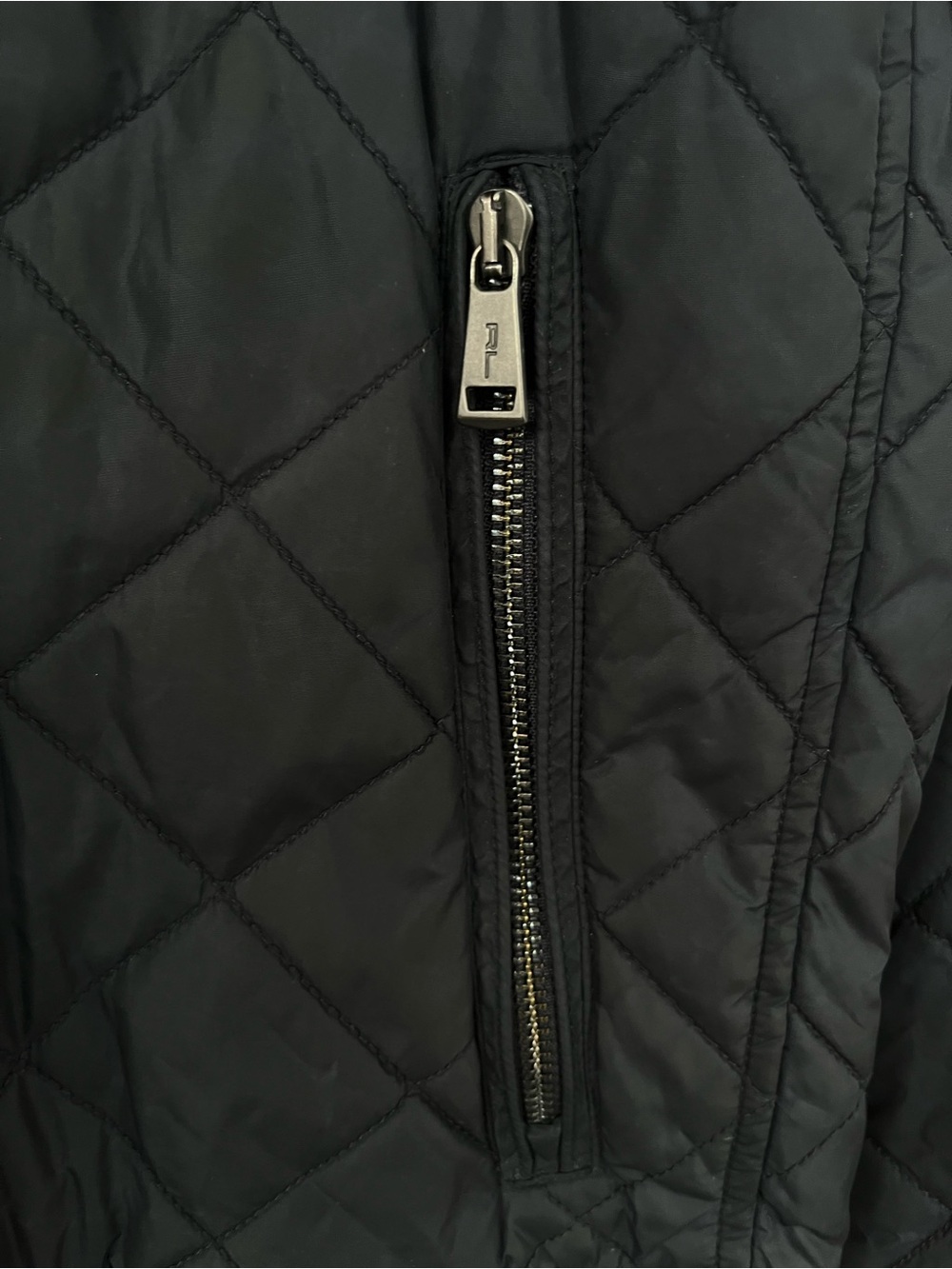Polo by Ralph Lauren Black Quilted Bomber/Moto Jacket-XL - Picture 12 of 14